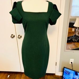 Badgley Mischa Forrest Green MIDI Dress